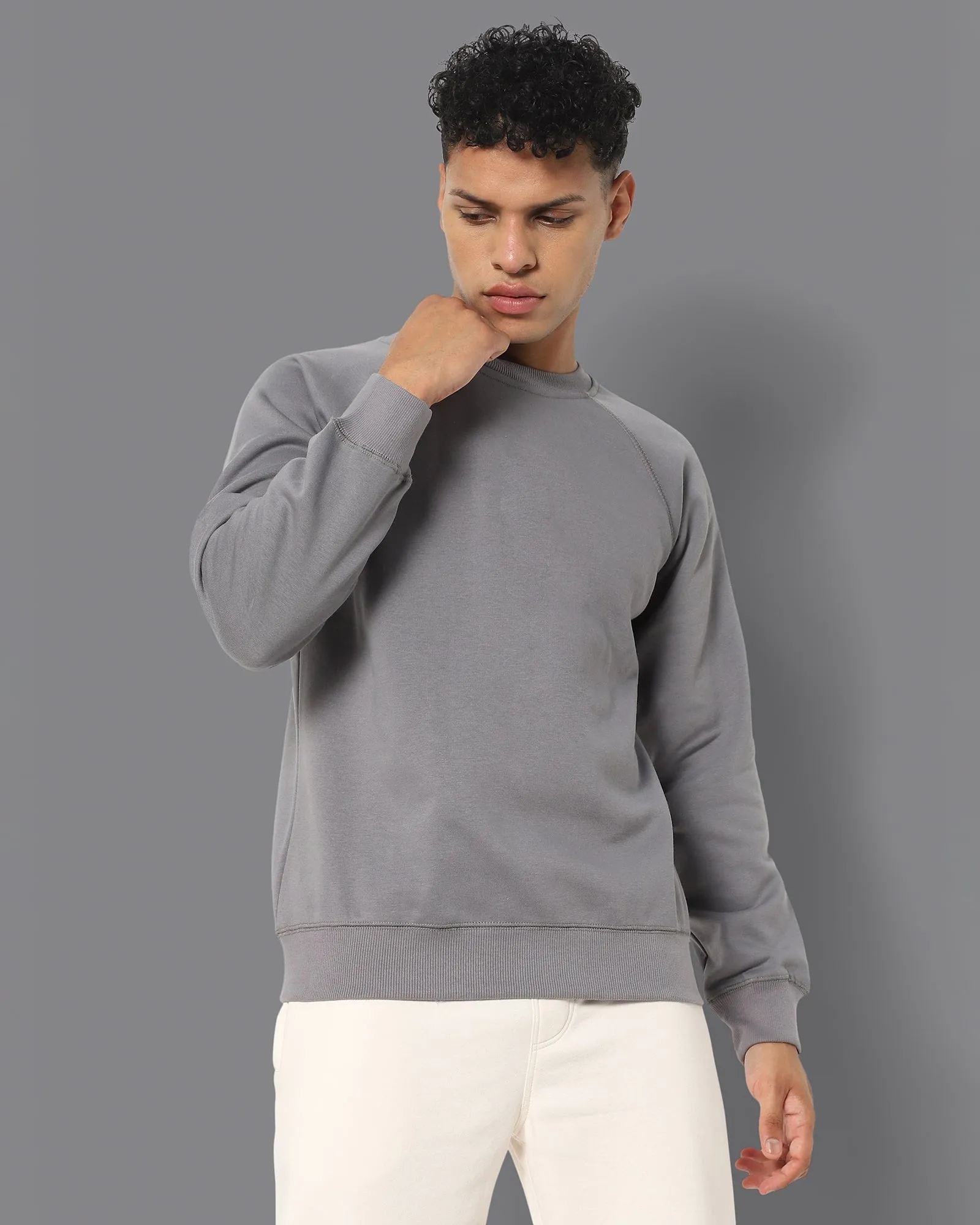 HW Crew Sweatshirt: Steel Grey