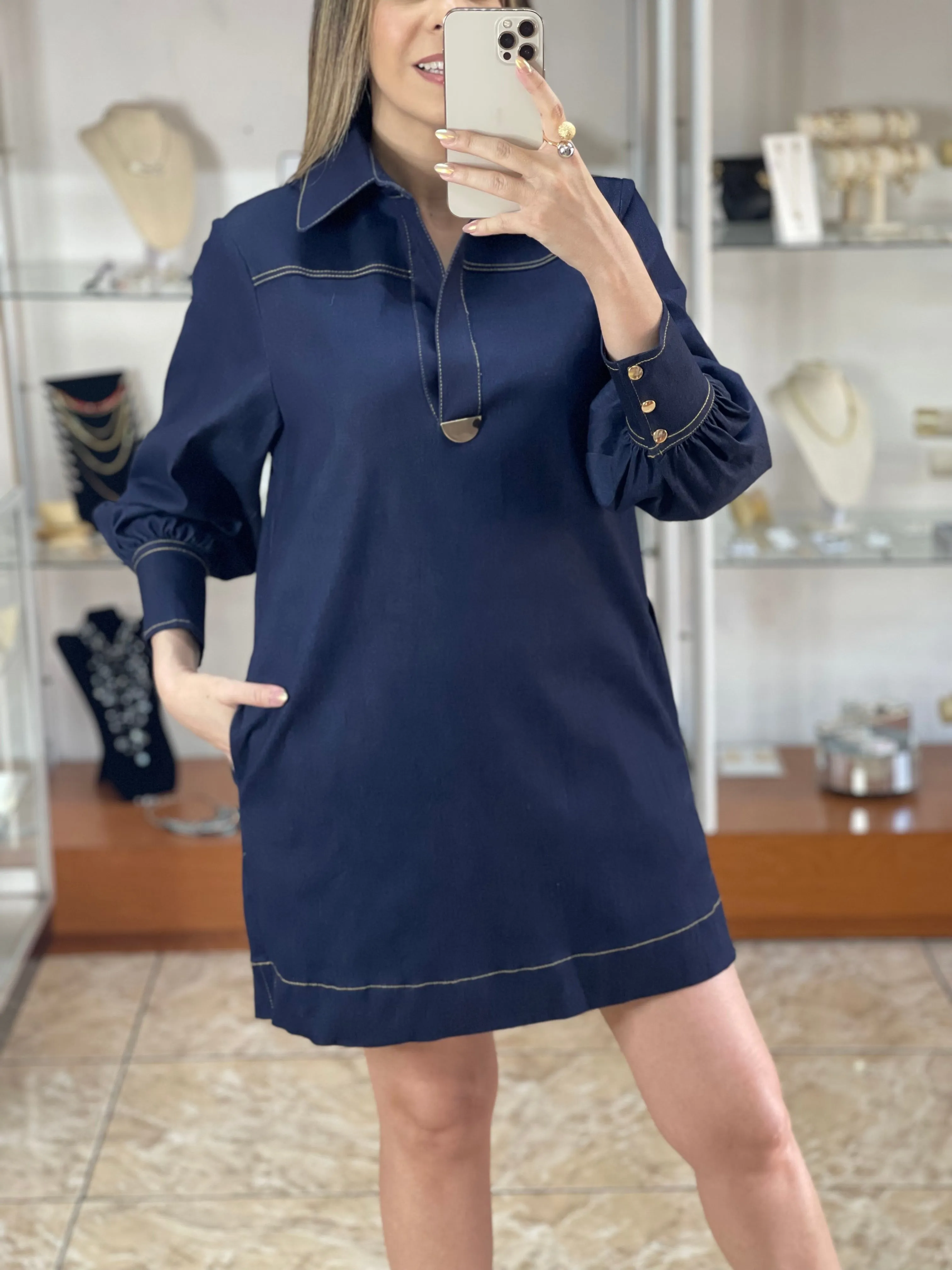 Indigo Denim Dress