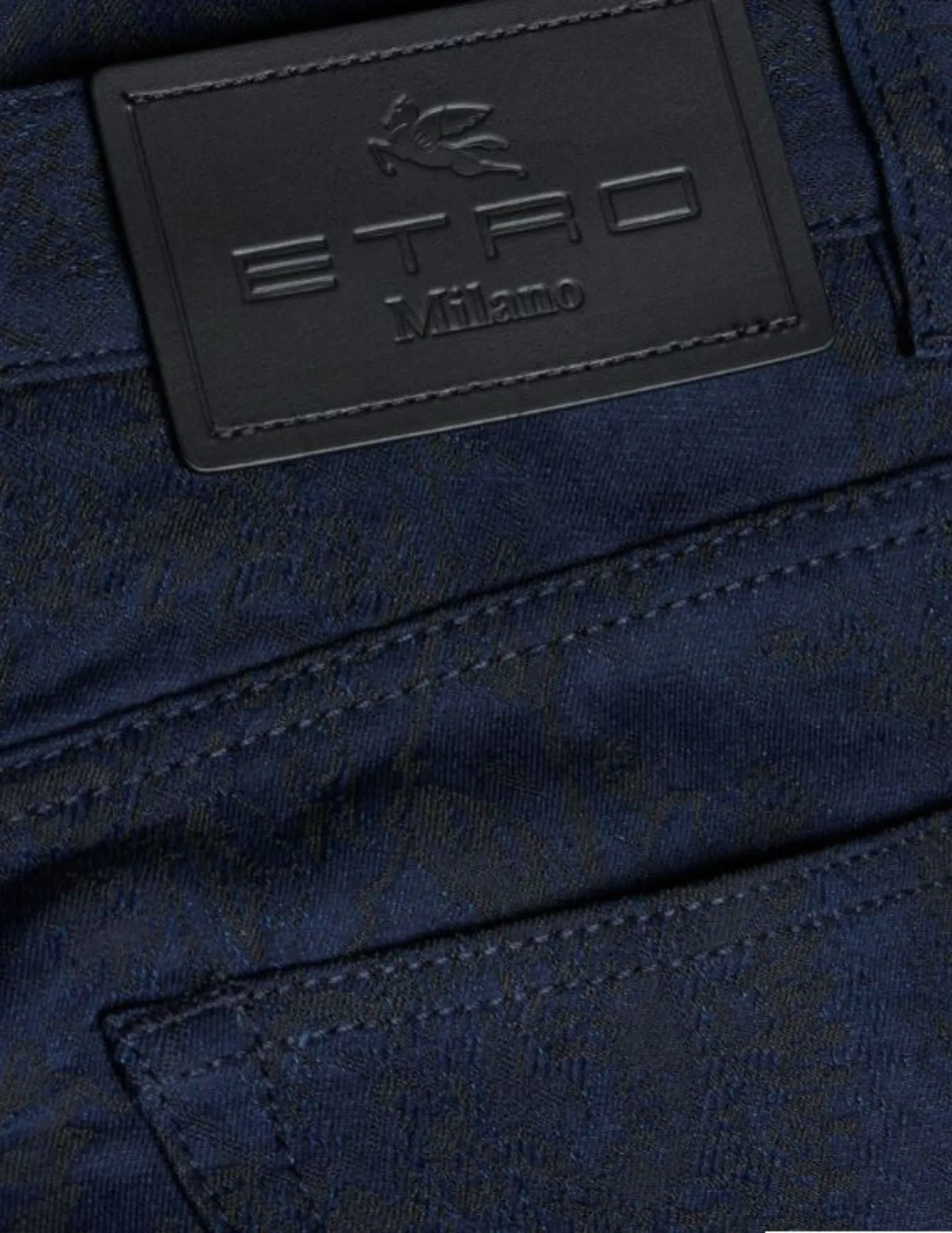 Jacquard Jeans | Navy