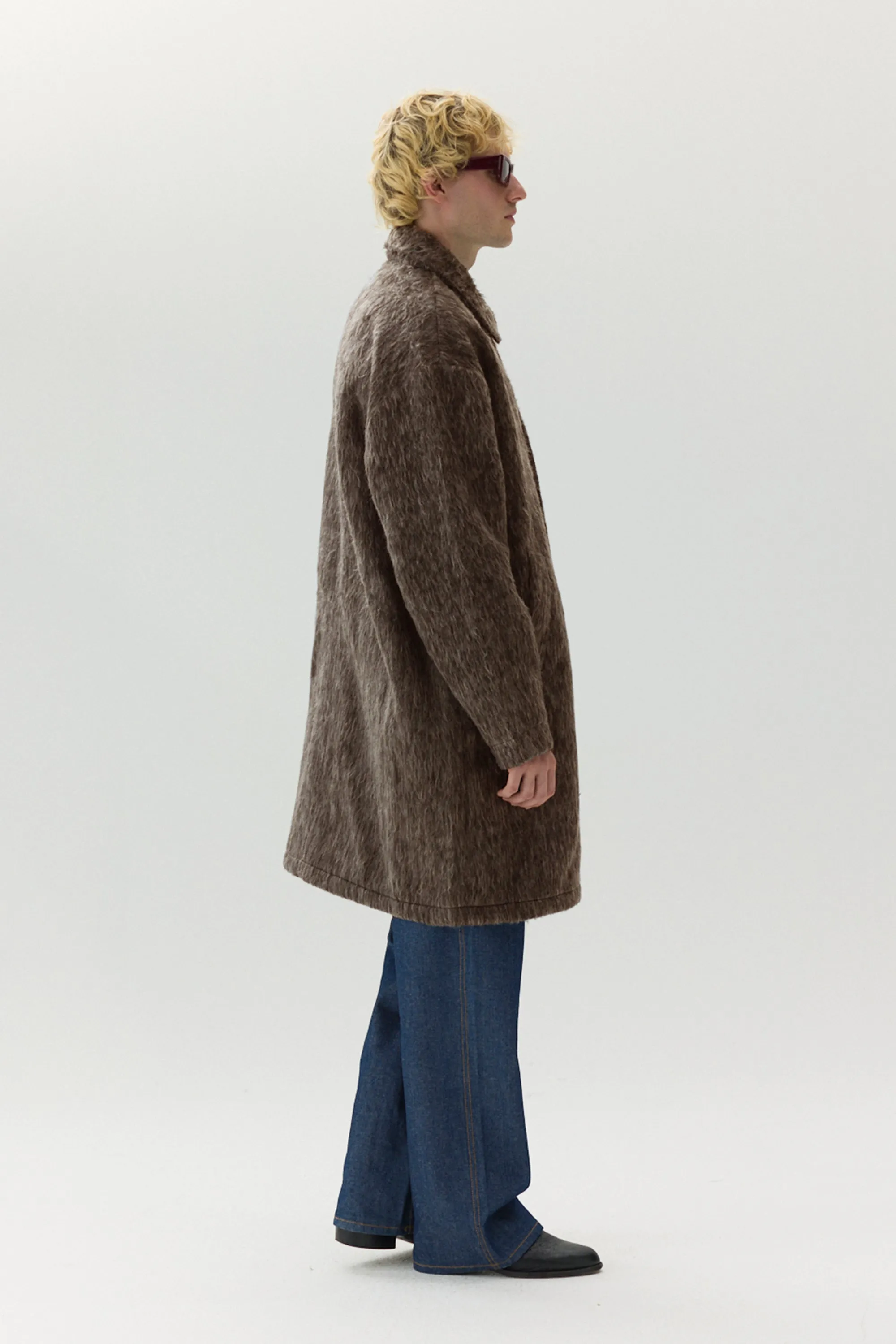 JOBA CARCOAT FUZZY AW24 BROWN