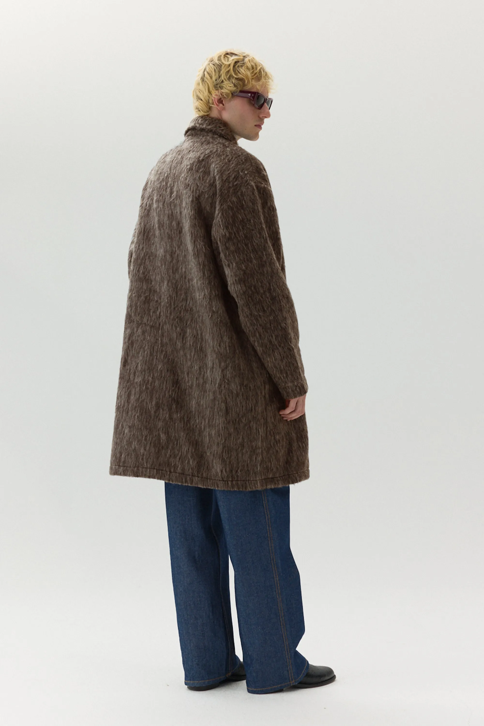 JOBA CARCOAT FUZZY AW24 BROWN