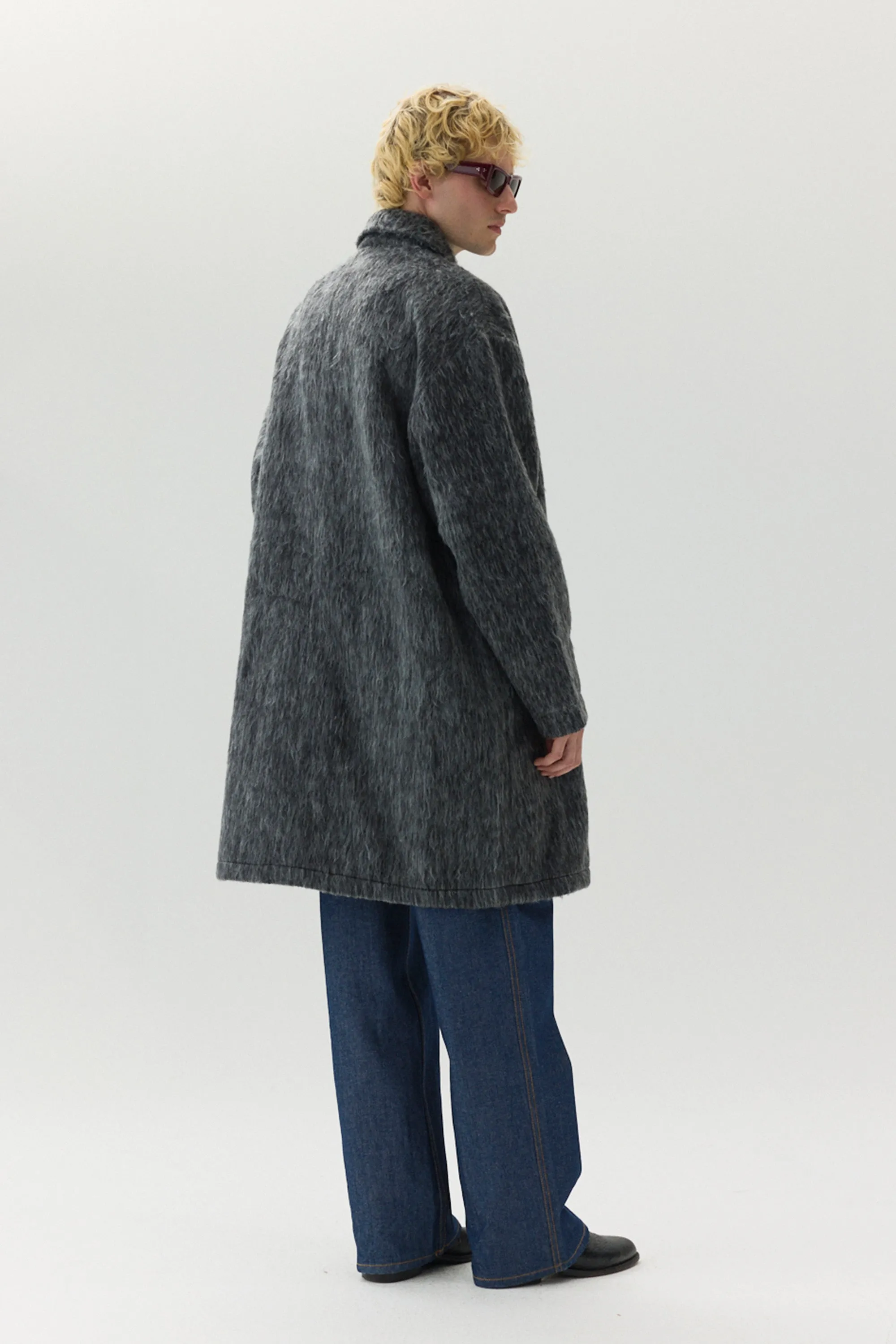 JOBA CARCOAT FUZZY AW24 GREY