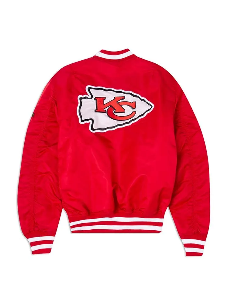 KANSAS CHIEFS X ALPHA X NEW ERA MA-1 BOMBER JACKET