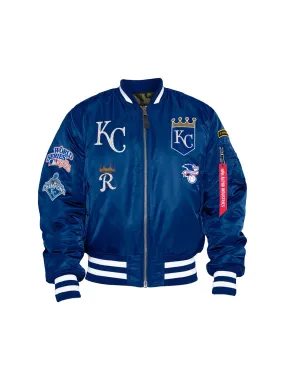 KANSAS CITY ROYALS X ALPHA X NEW ERA MA-1 BOMBER JACKET