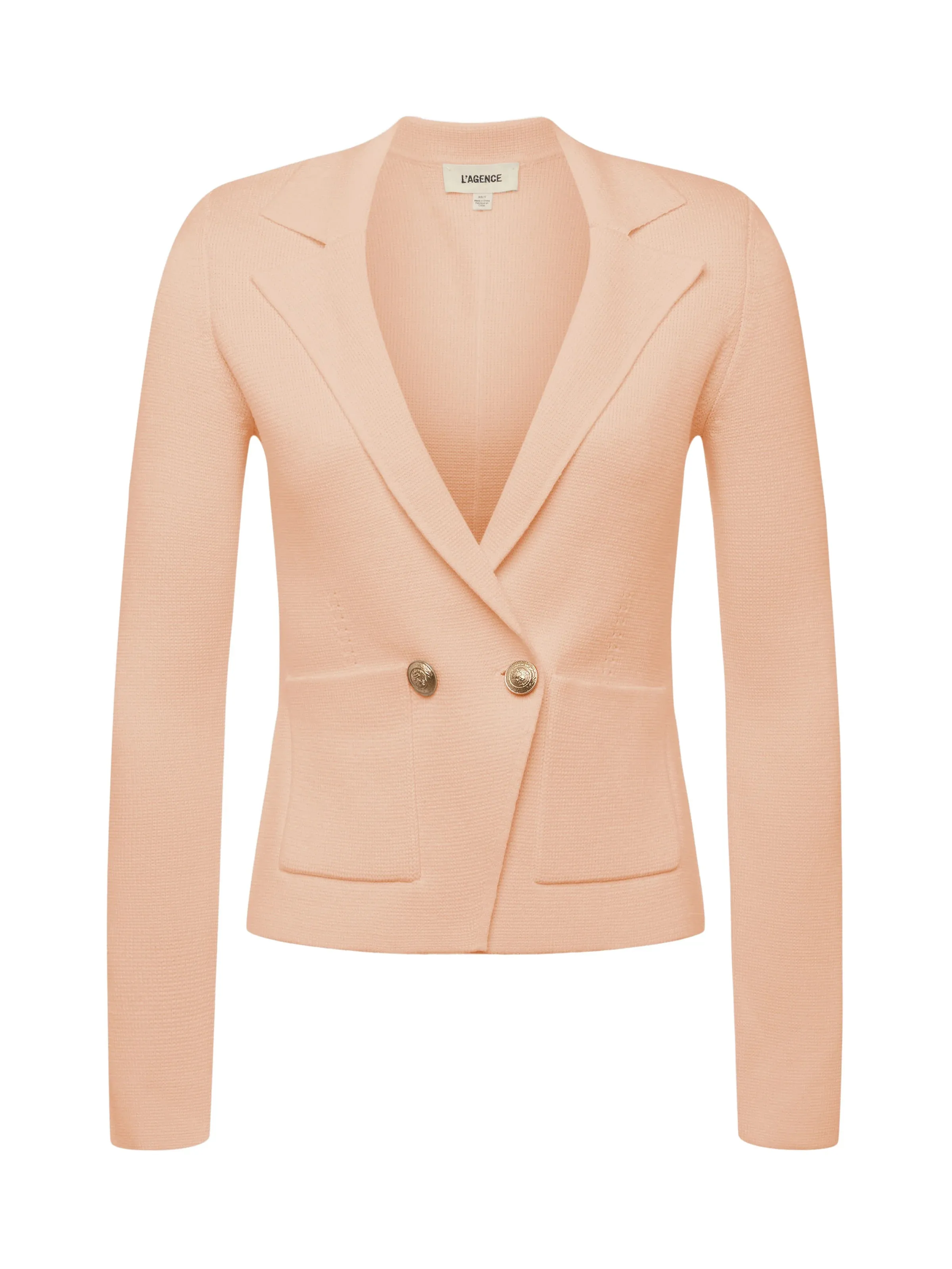 L'Agence Sofia Knit Blazer in Dusty Pink