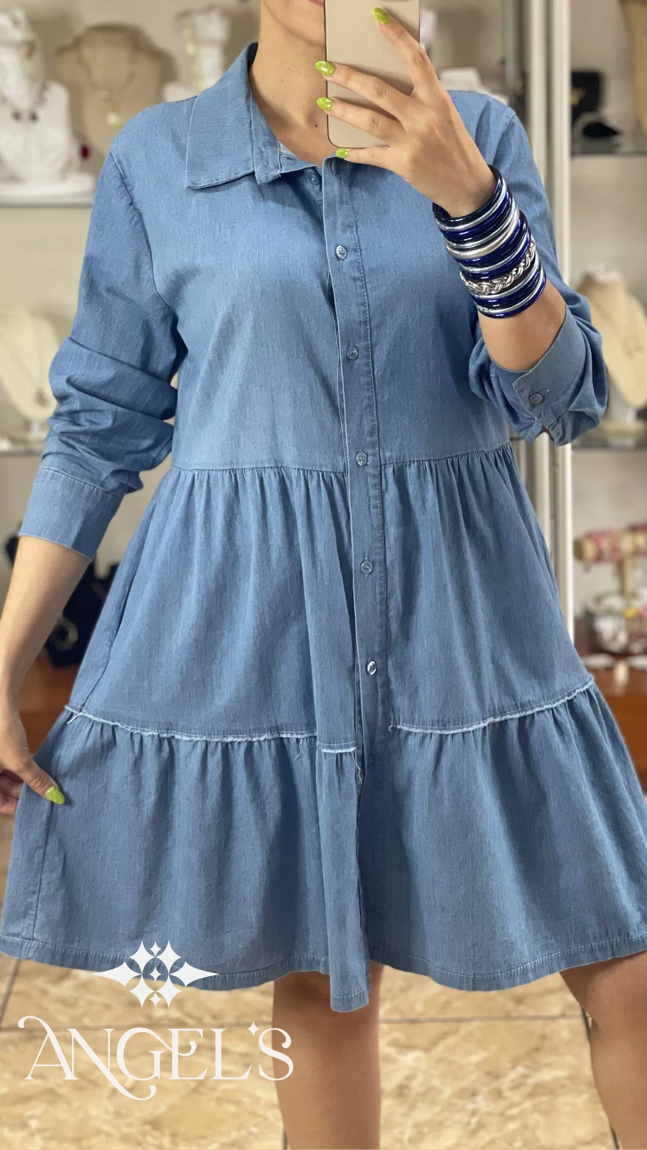 Long Sleeve Denim Dress