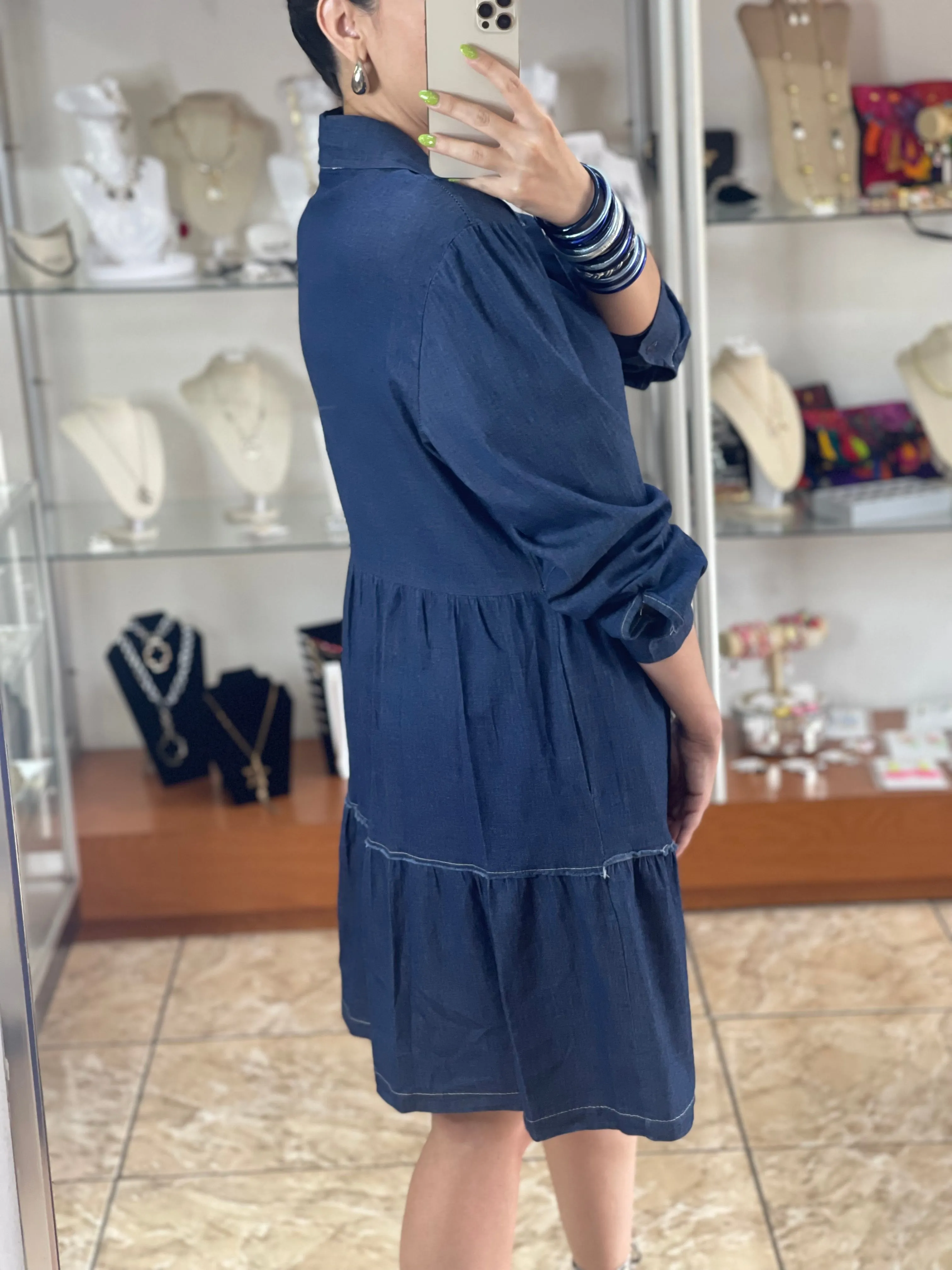 Long Sleeve Denim Dress