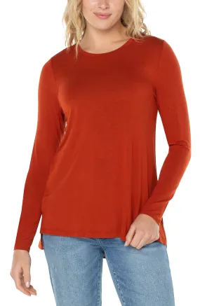 LONG SLEEVE SCOOP NECK TEE