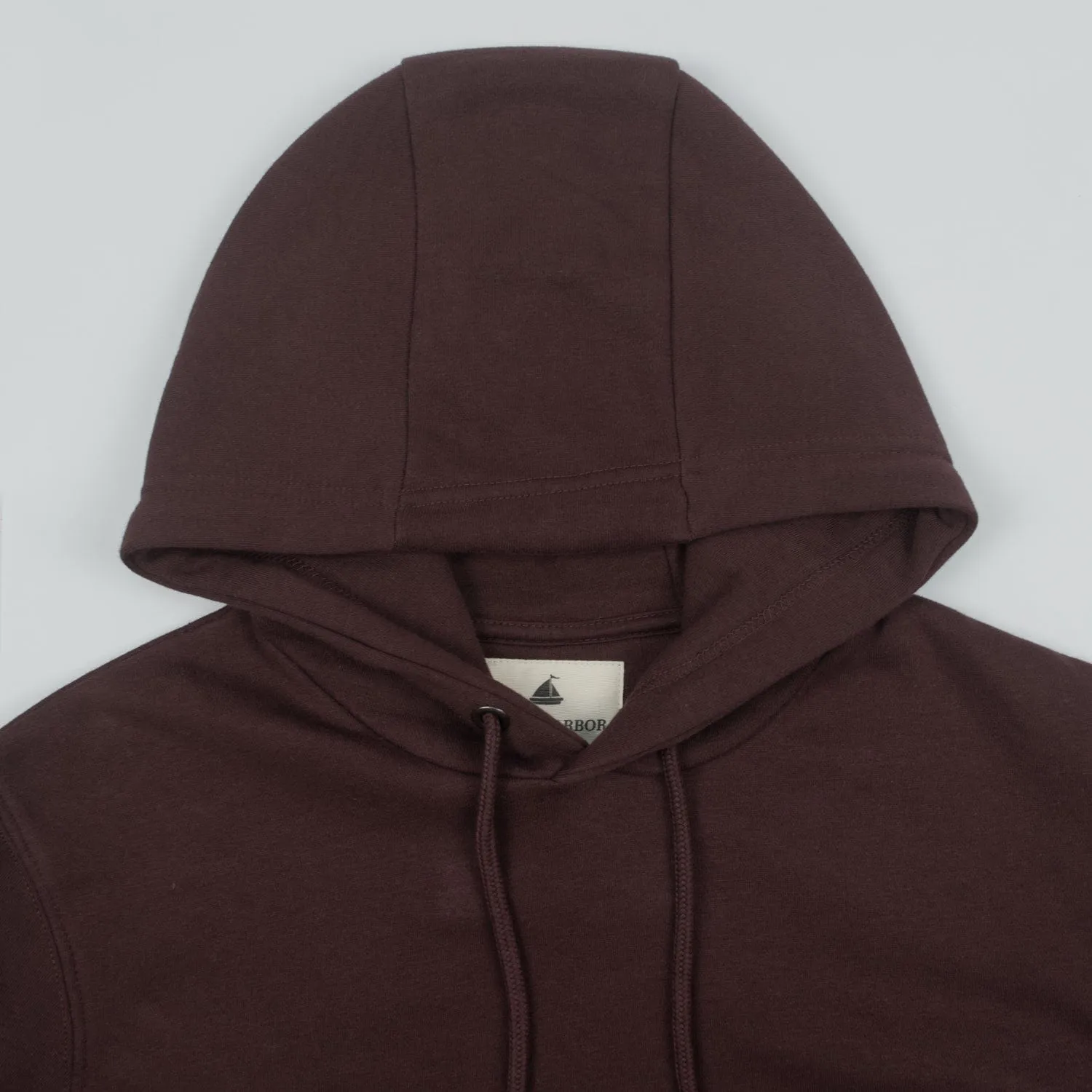 MEN'S BURGUNDY FLEECE PULLOVER HOODIE