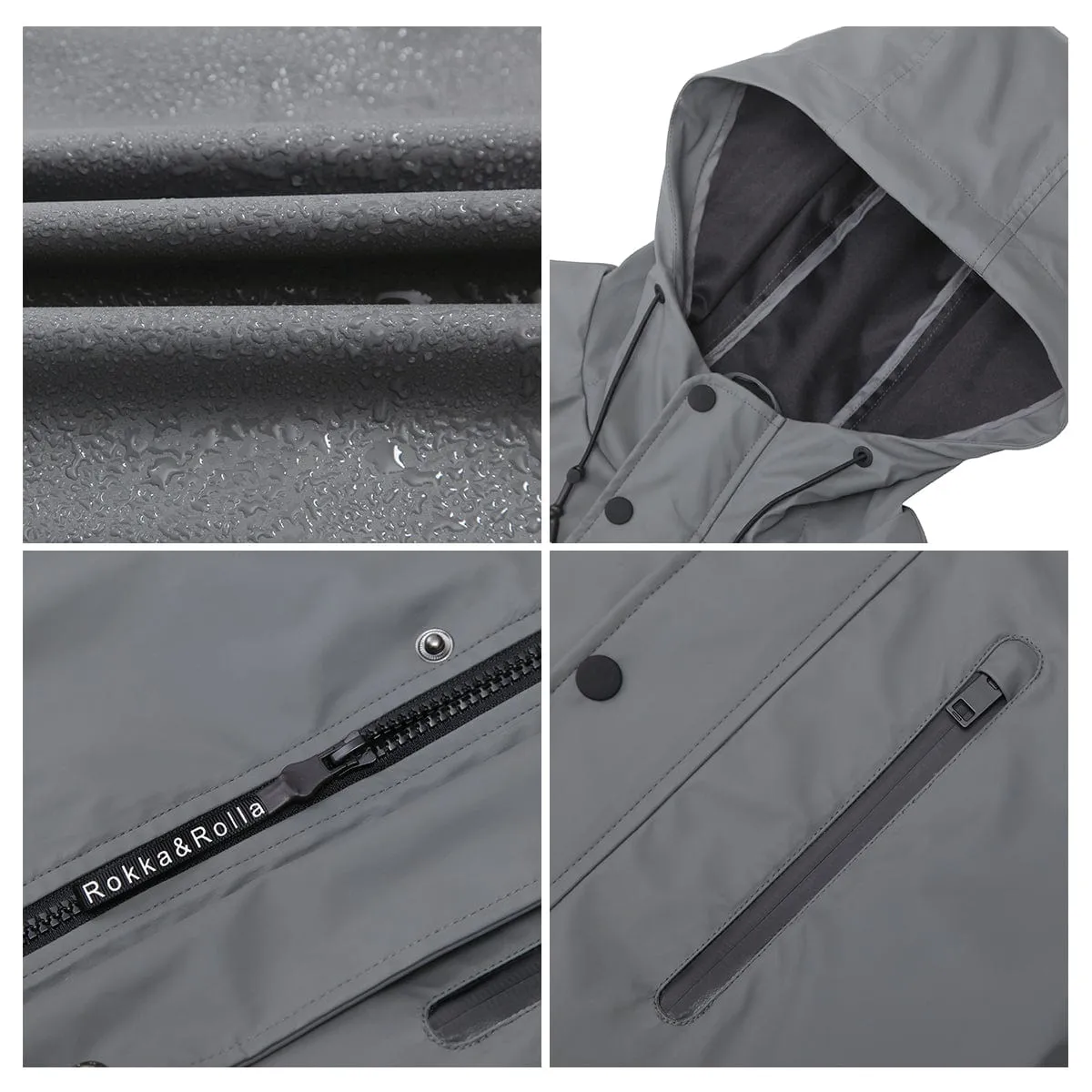 Men's Waterproof Rubber Slicker Rain Jacket