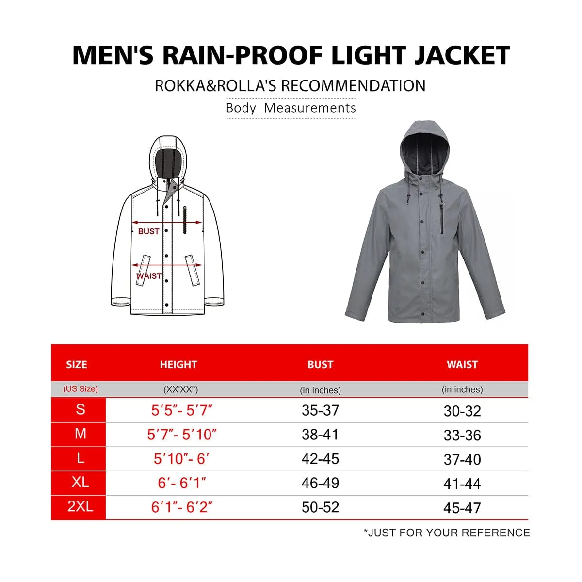 Men's Waterproof Rubber Slicker Rain Jacket