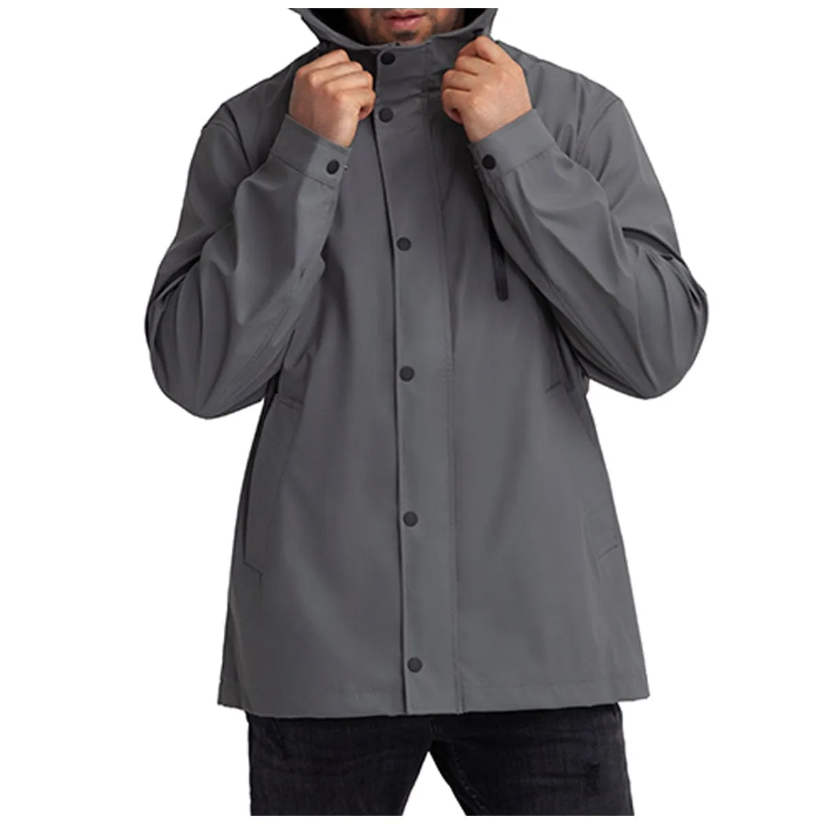 Men's Waterproof Rubber Slicker Rain Jacket