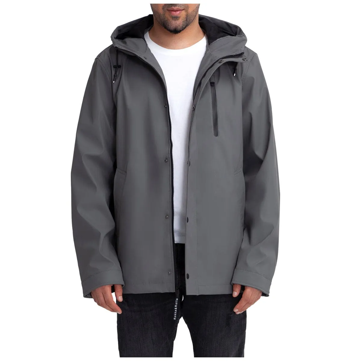 Men's Waterproof Rubber Slicker Rain Jacket