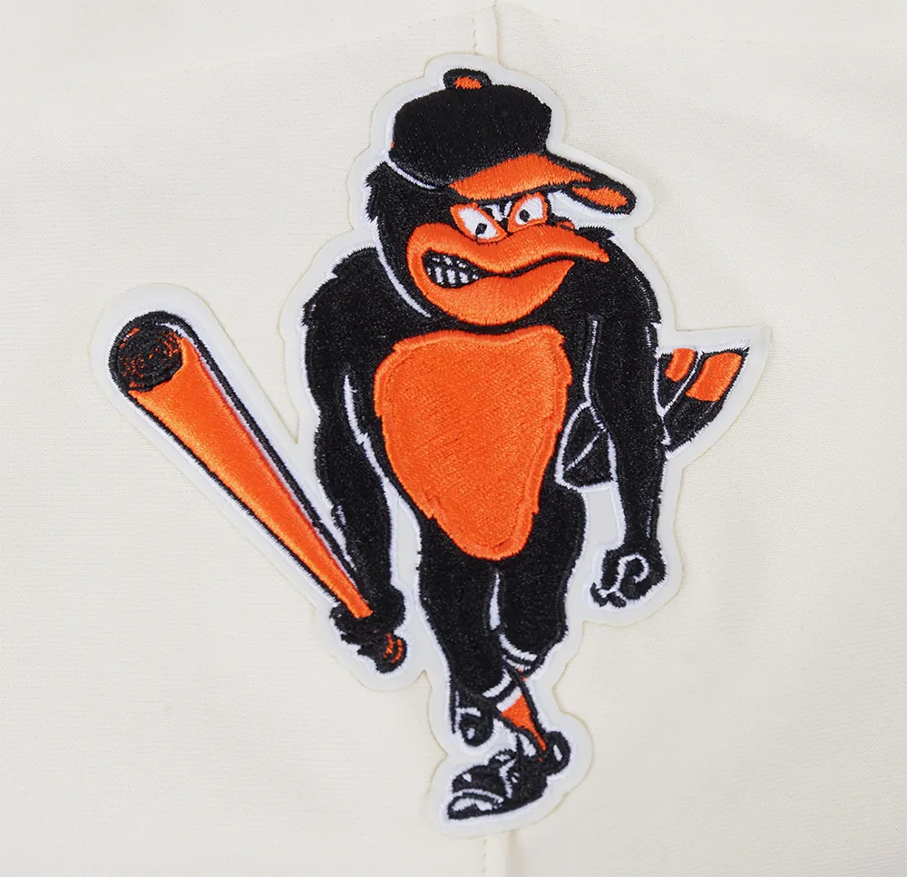 MLB BALTIMORE ORIOLES RETRO CLASSIC MEN'S PO HOODIE (EGGSHELL/ BLACK)