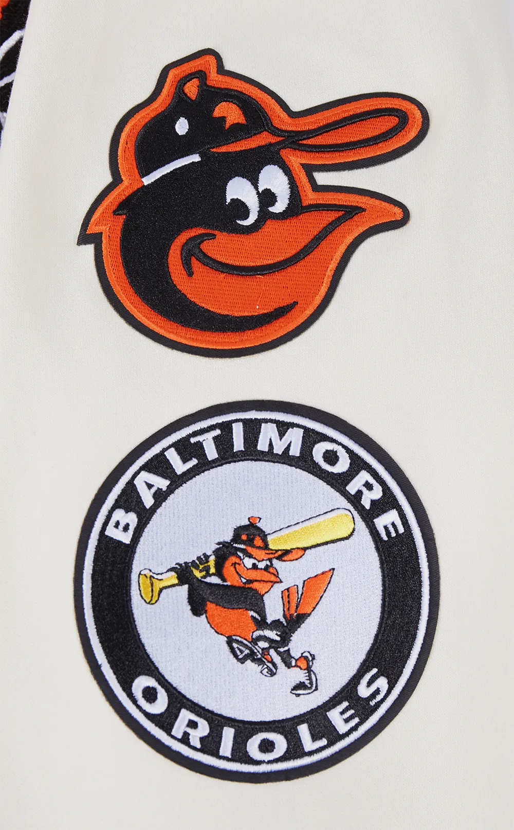 MLB BALTIMORE ORIOLES RETRO CLASSIC MEN'S PO HOODIE (EGGSHELL/ BLACK)