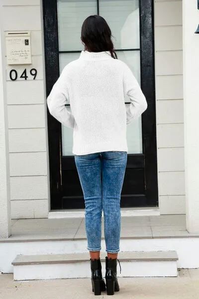 Mock Neck Long Sleeve Sweater