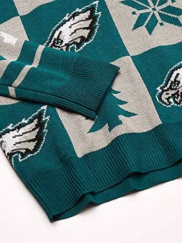 NFL PHILADELPHIA EAGLES PATCHES Ugly Sweater, Medium