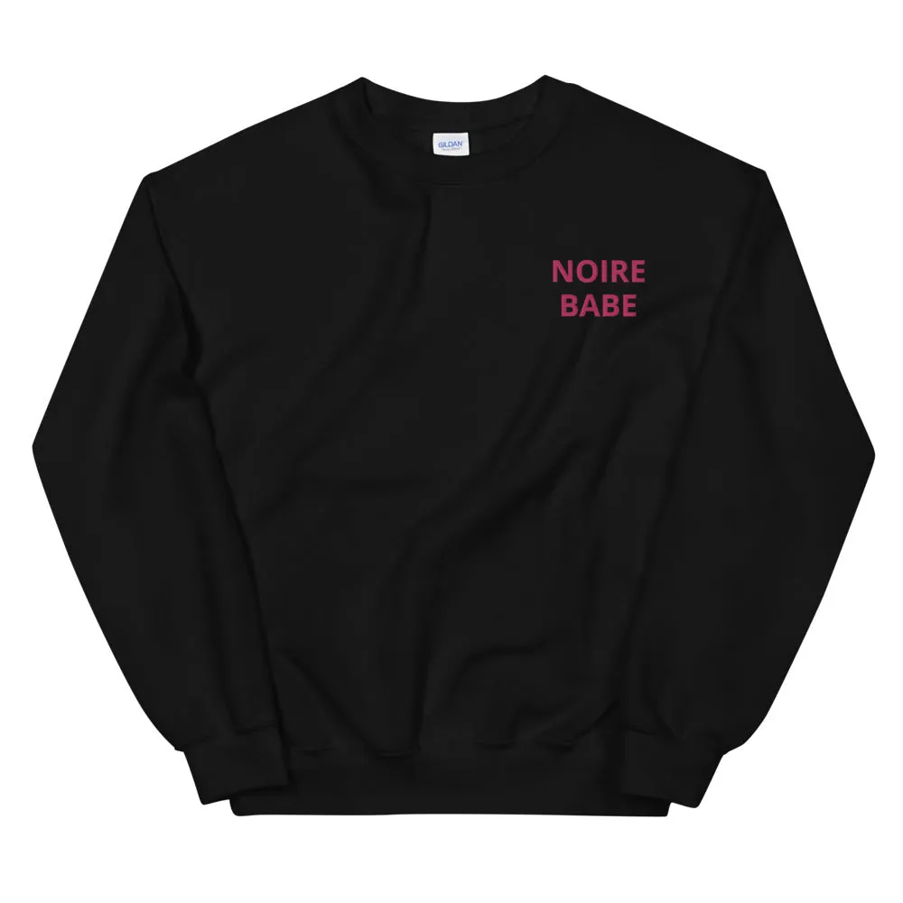 NOIRE BABE EMBROIDERED SWEATSHIRT- Black