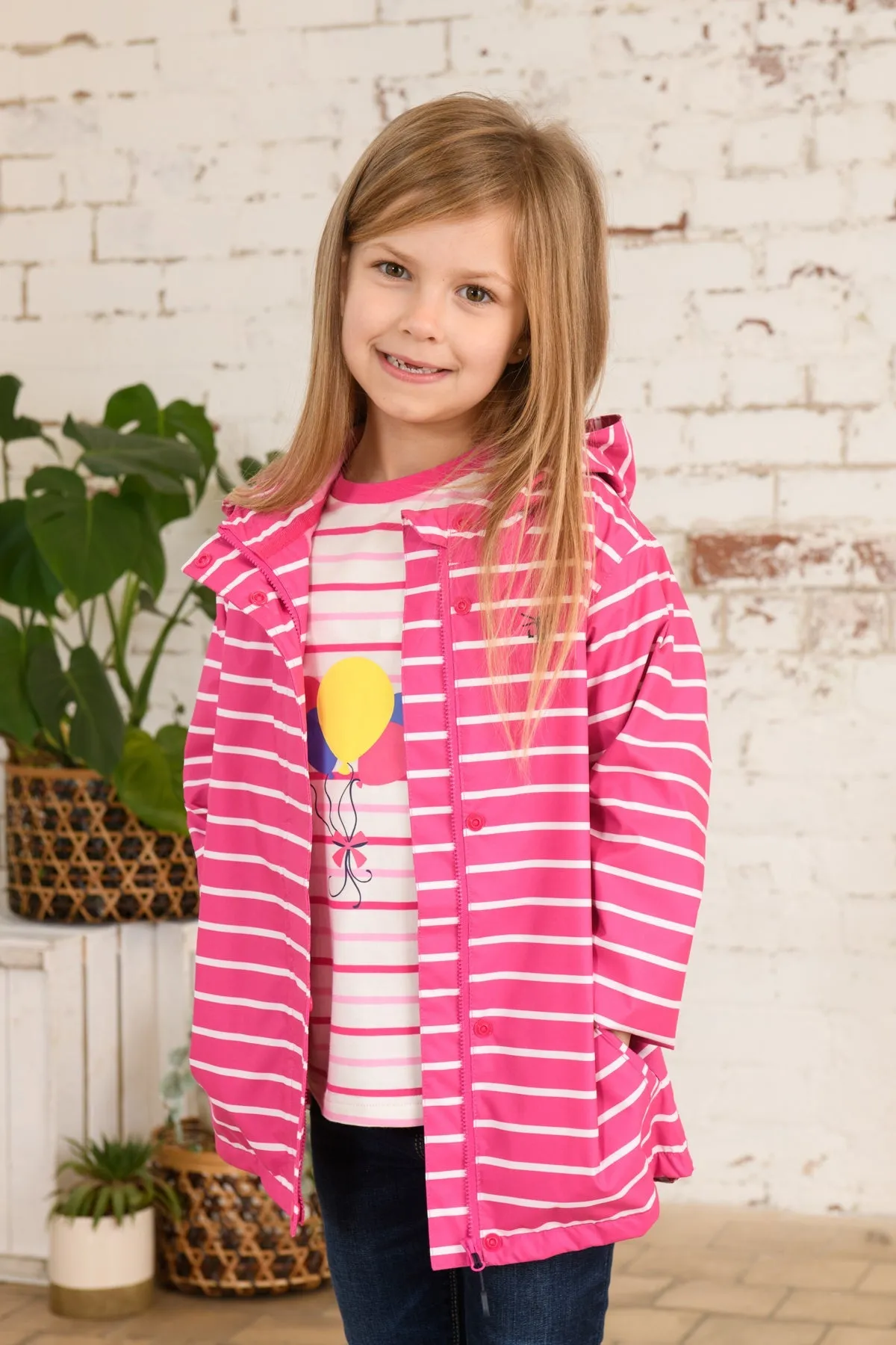 Olivia Jacket - Bright Pink Stripe