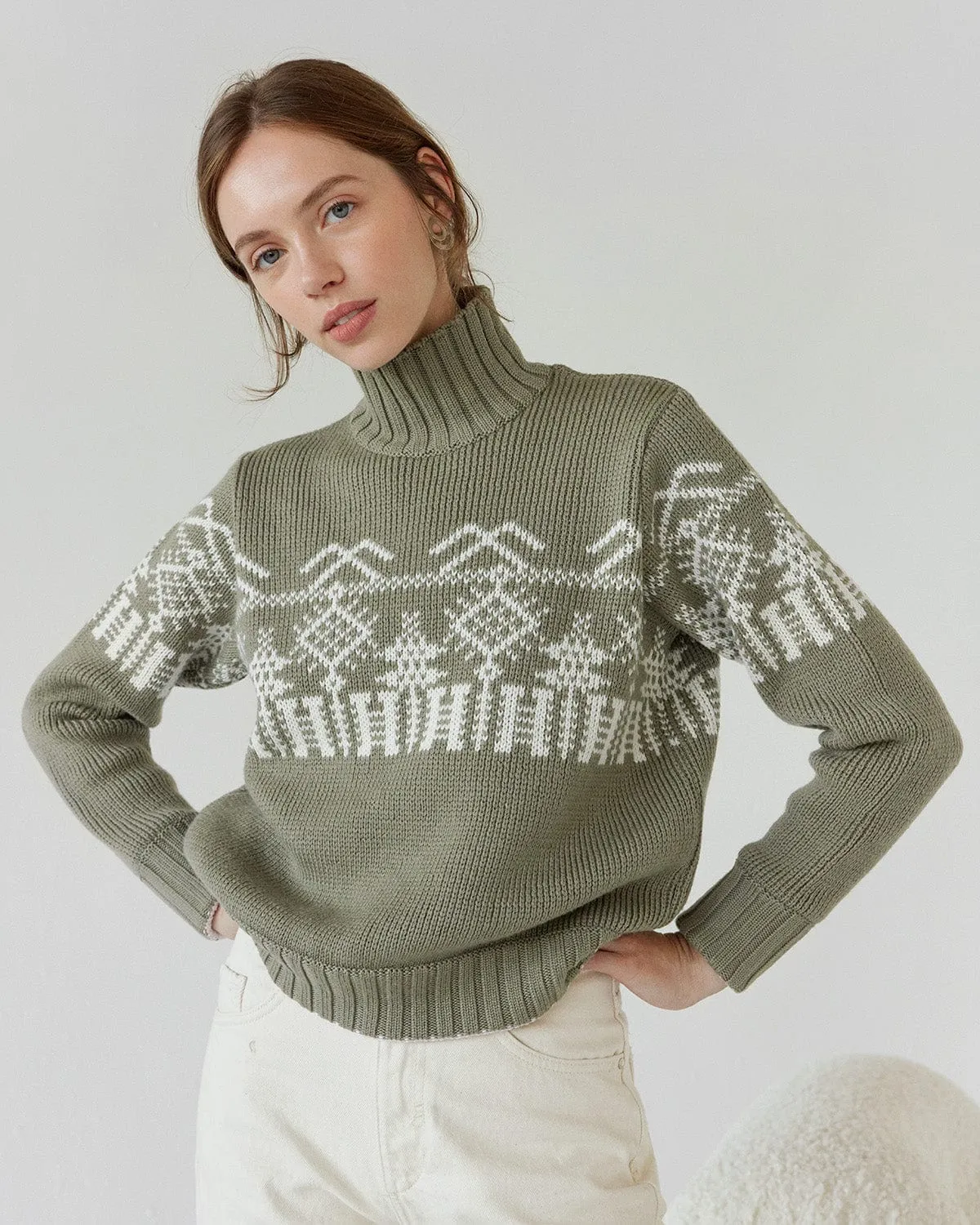 Pasaka: Sage Merino Wool Turtleneck