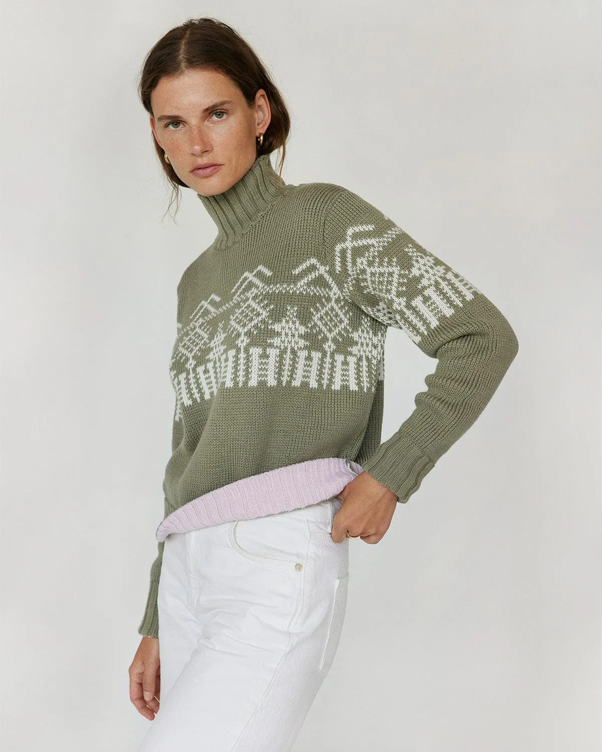 Pasaka: Sage Merino Wool Turtleneck