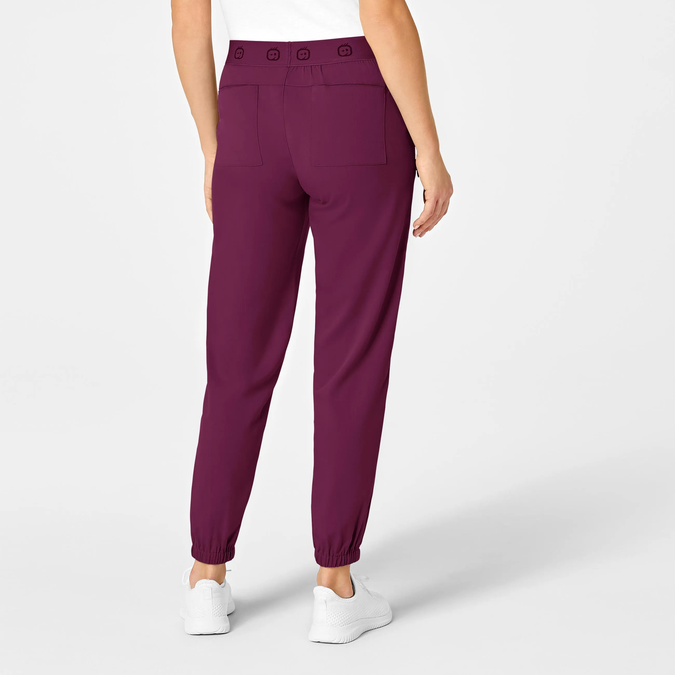 PRO Women's Slim Cargo Jogger Scrub Pant - Wine