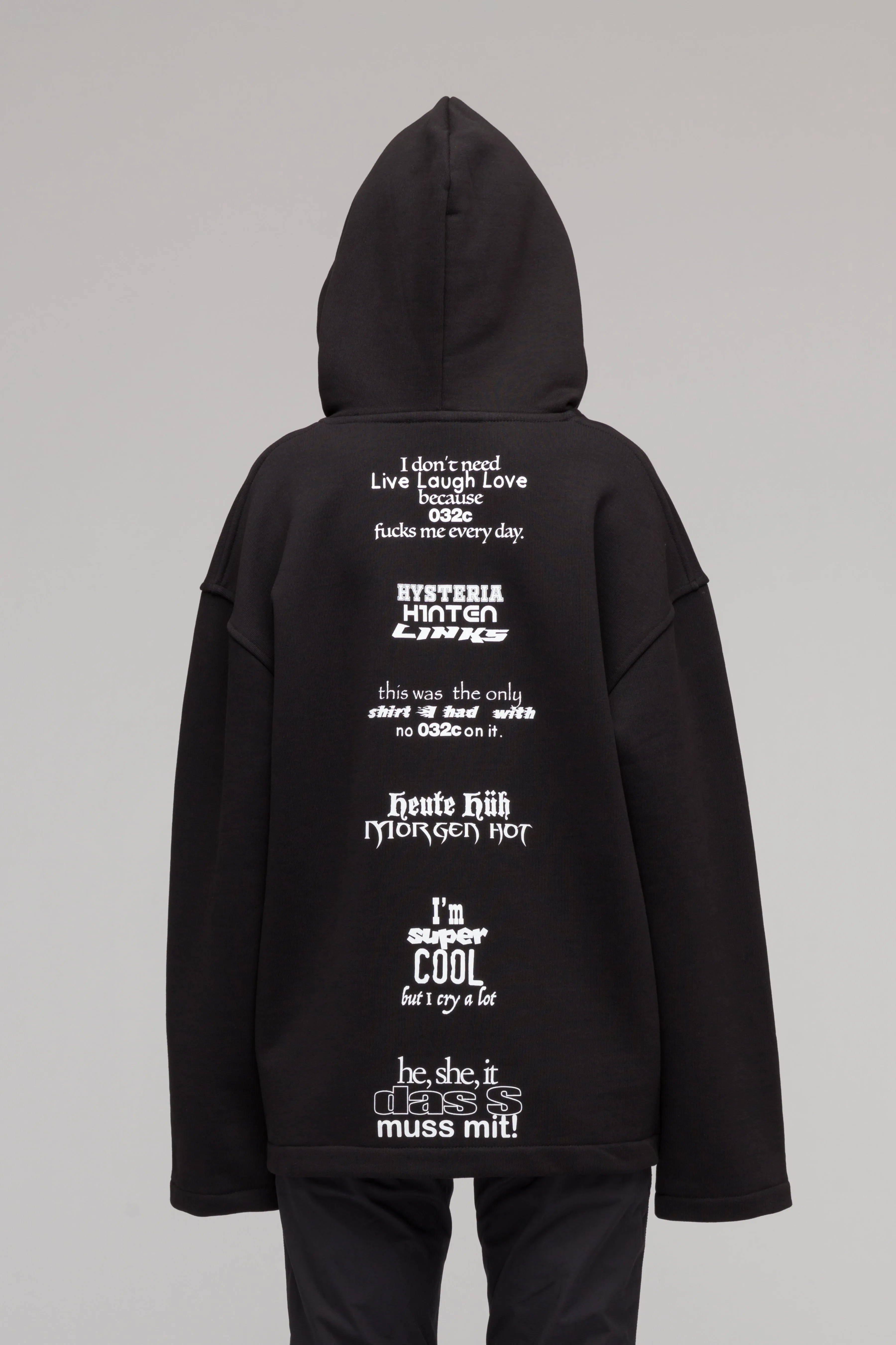 "CONTENT" MAXI HOODIE