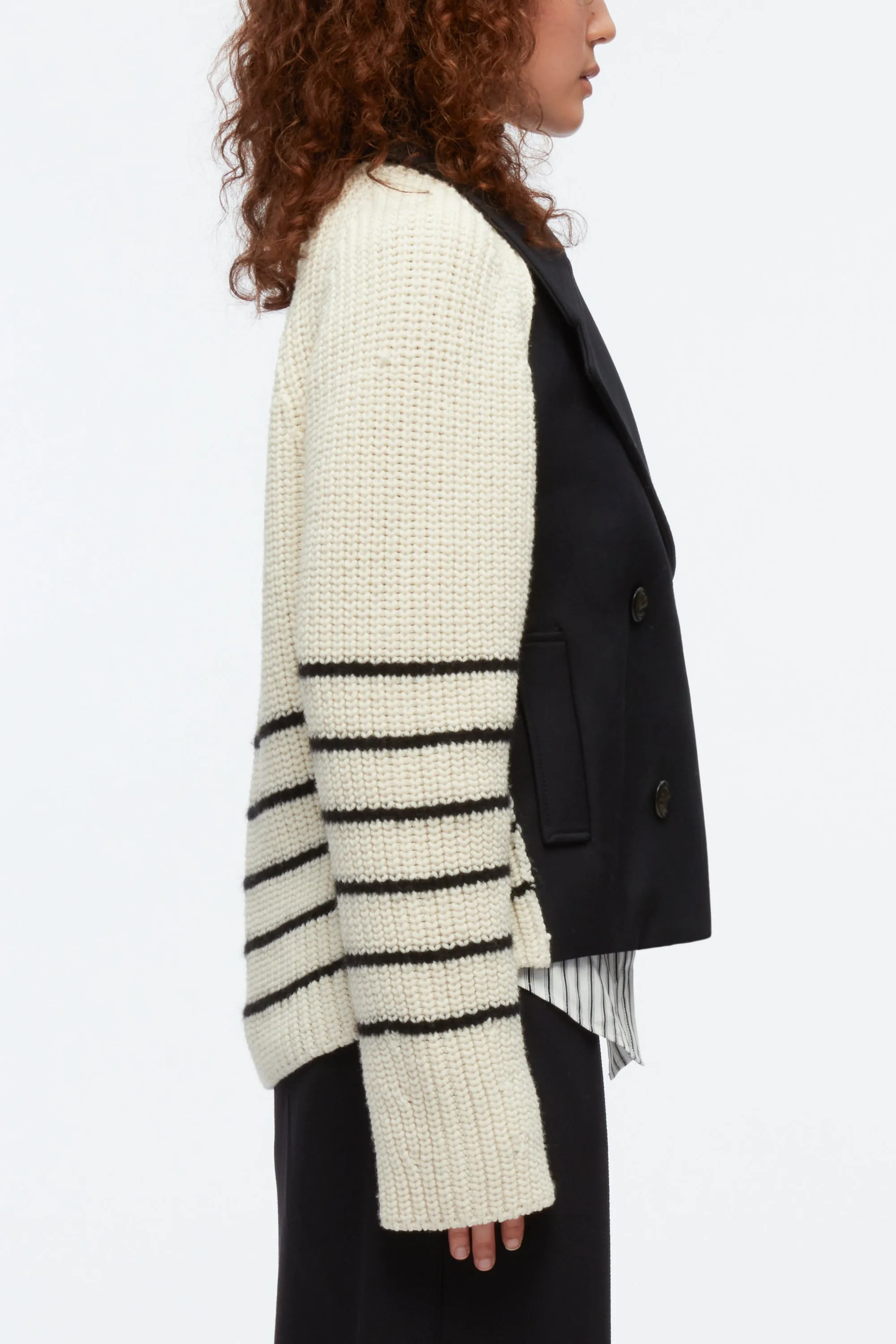 Sailor Stripe Knitted Combo Peacoat