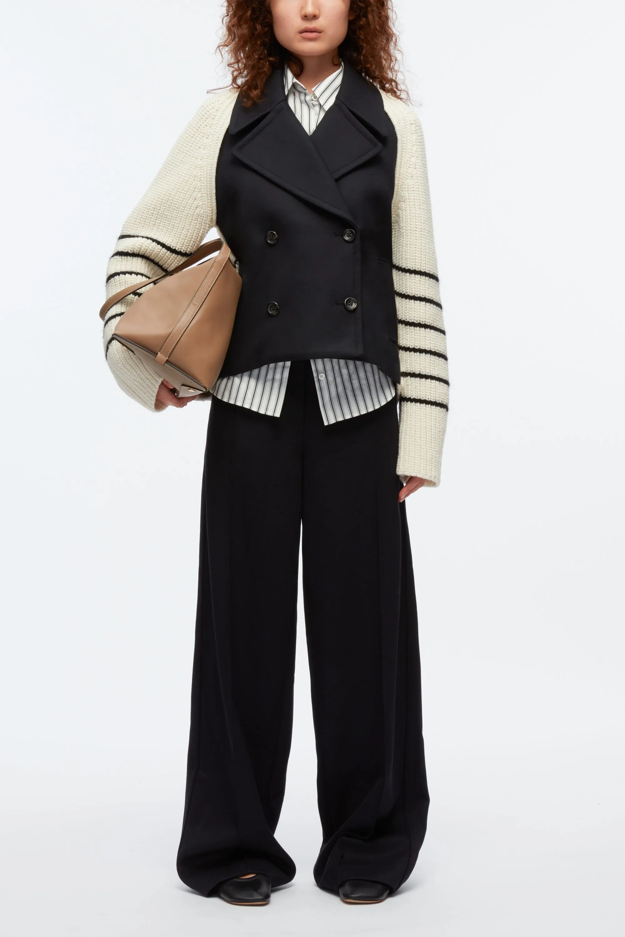 Sailor Stripe Knitted Combo Peacoat