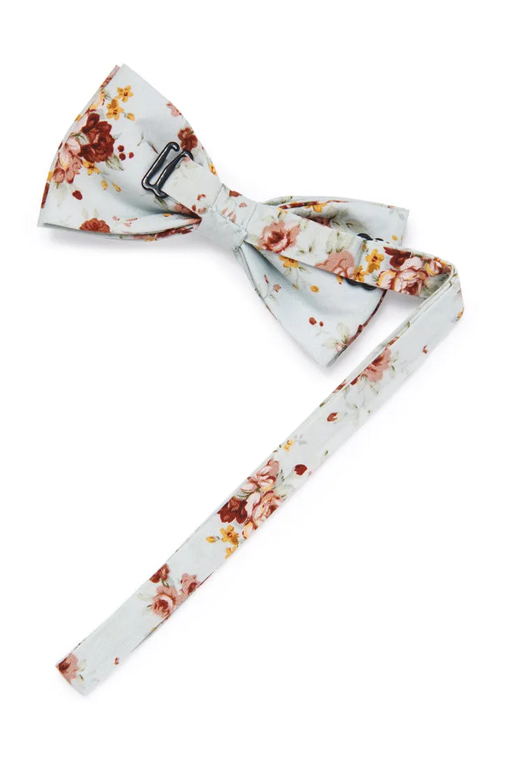 Shabby Chic Florals Bowtie - Pale Blue