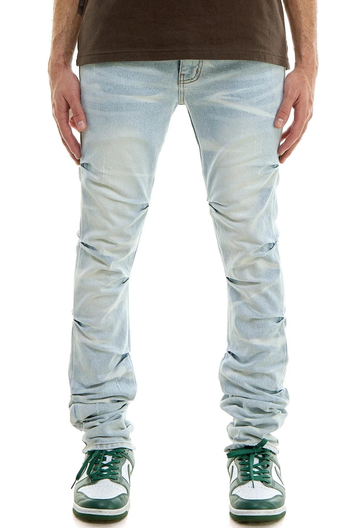 Stretch Denim Skinny Stacked Jeans