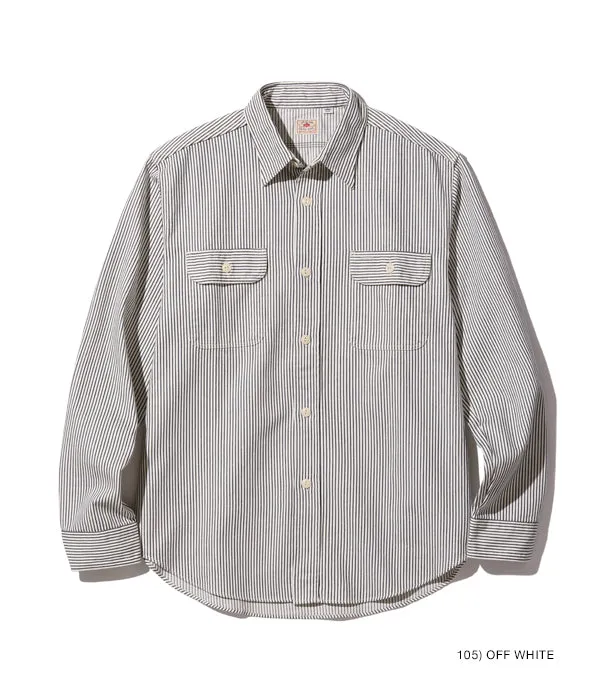 SUGARCANE HICKORY STRIPE WORK SHIRT