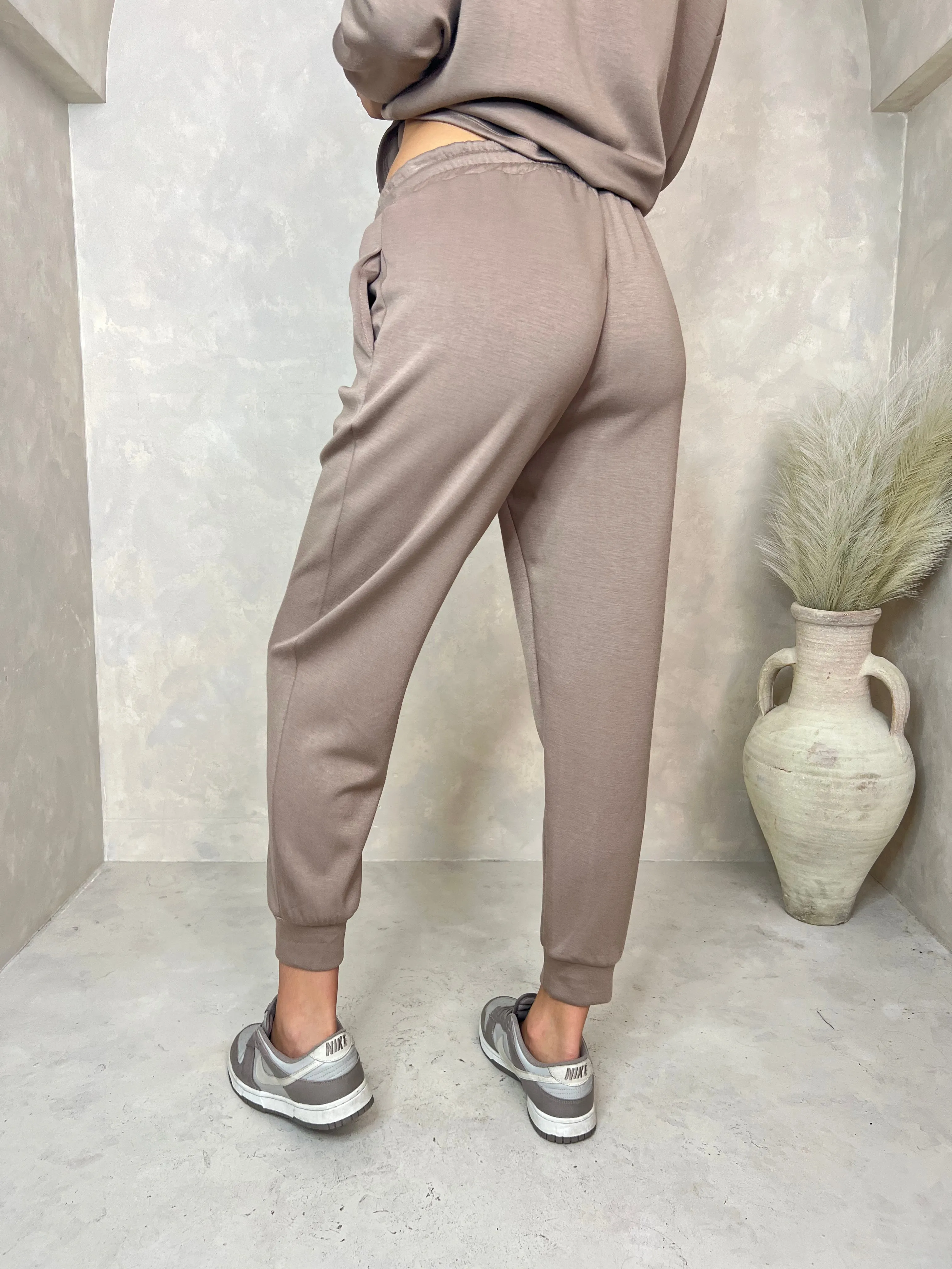 Taupe Drawstring Jogging Bottoms