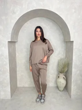 Taupe Drawstring Jogging Bottoms