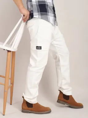 Terminator White Baggy Fit Denim Cargo