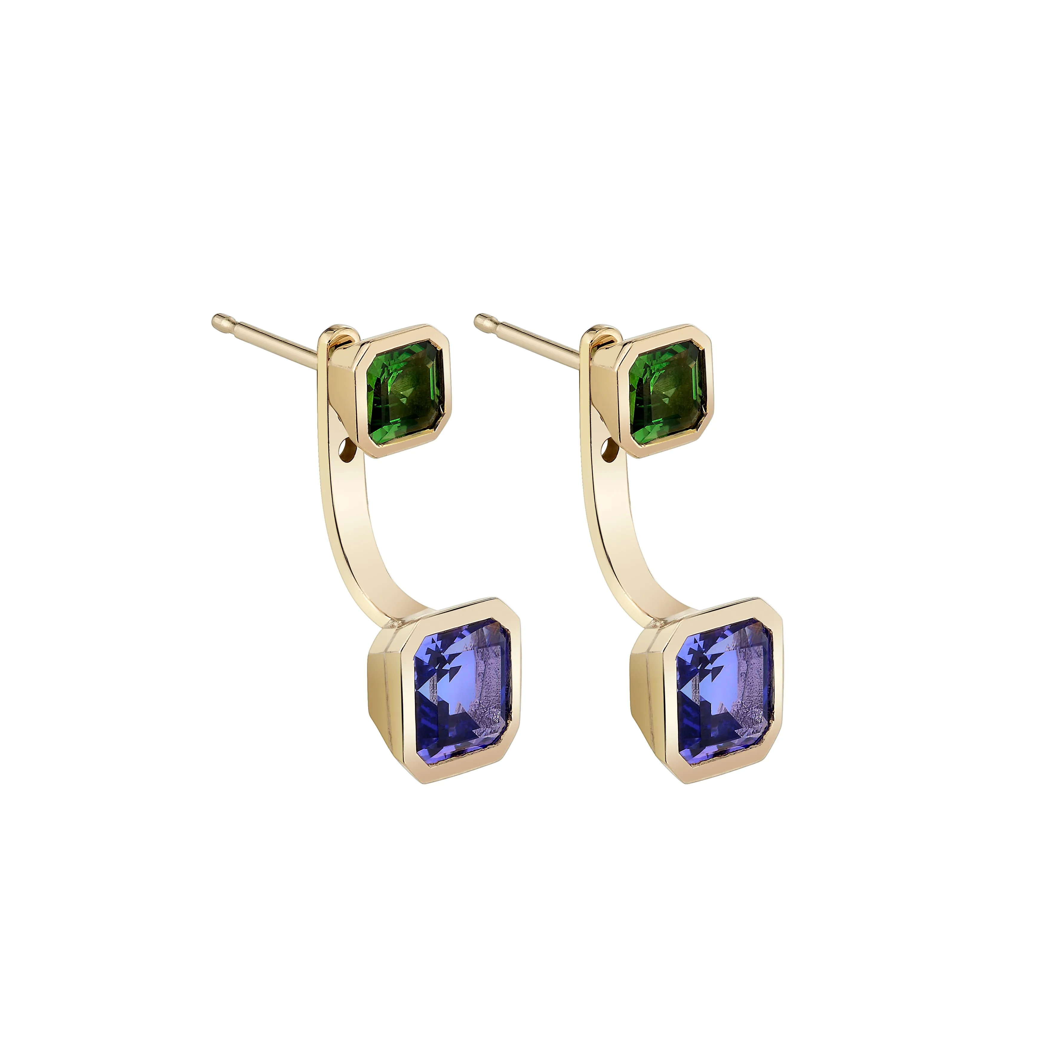 Toi et Moi Fern Gemstone Earring Set