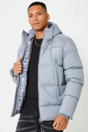 Light Grey Uxbridge Puffer Jacket - Optimized for E-commerce