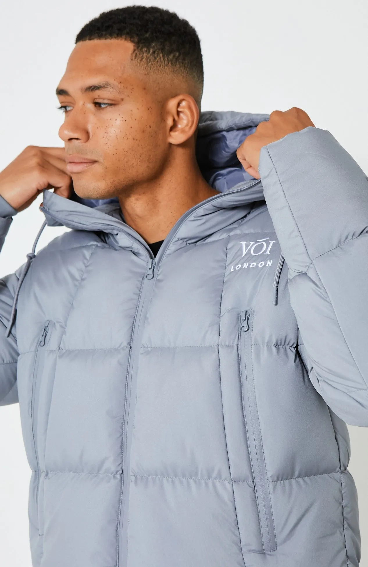 Light Grey Uxbridge Puffer Jacket - Optimized for E-commerce