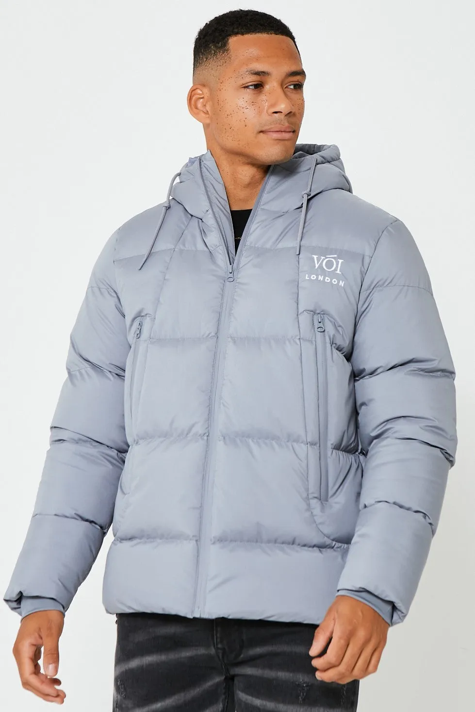 Light Grey Uxbridge Puffer Jacket - Optimized for E-commerce