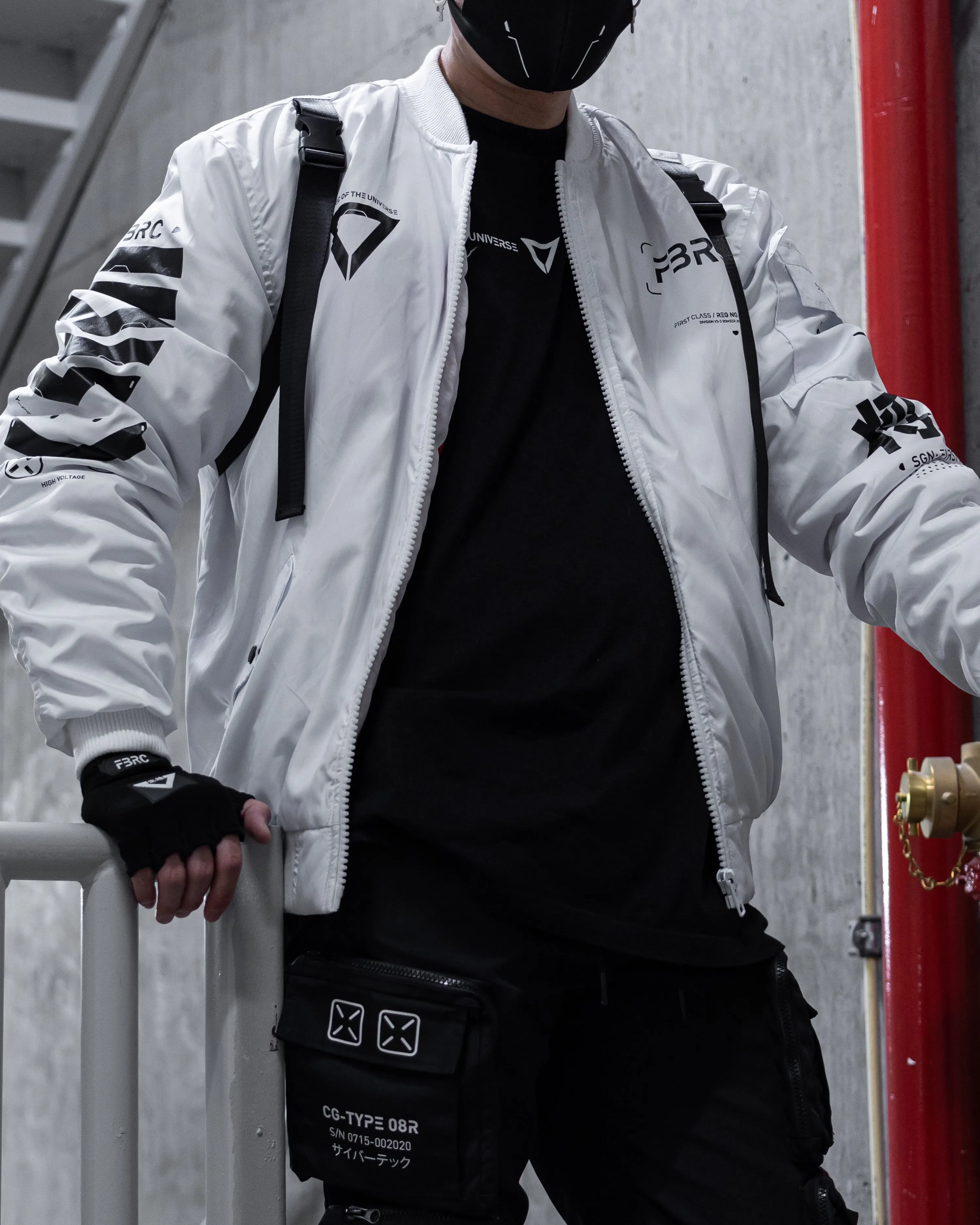 V3-3 White Bomber Jacket