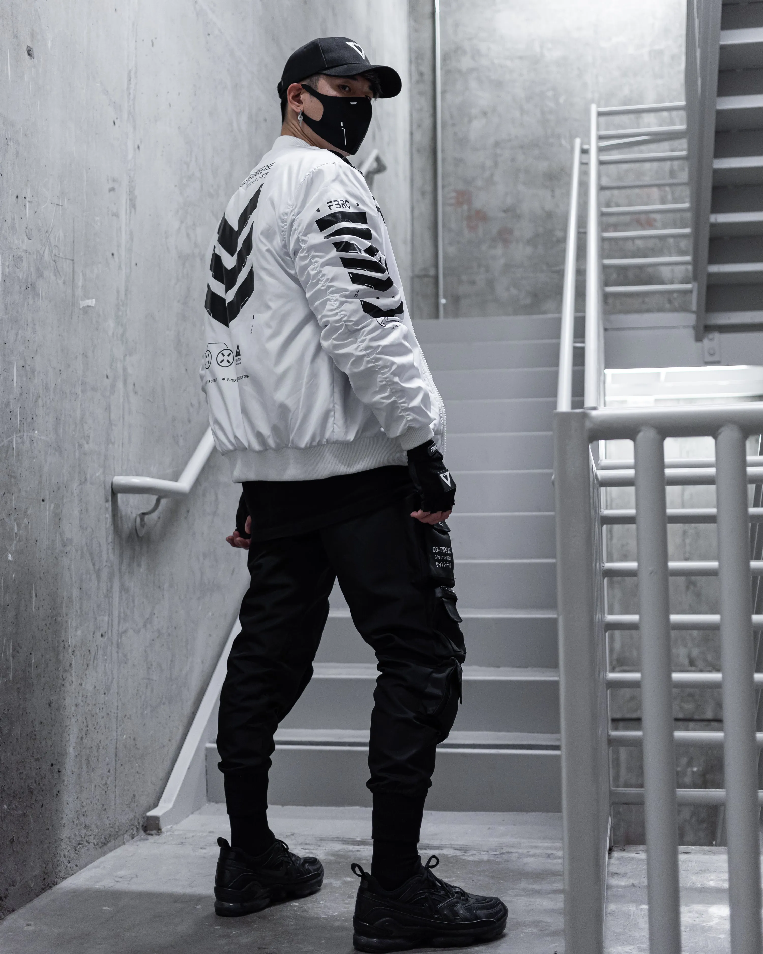 V3-3 White Bomber Jacket