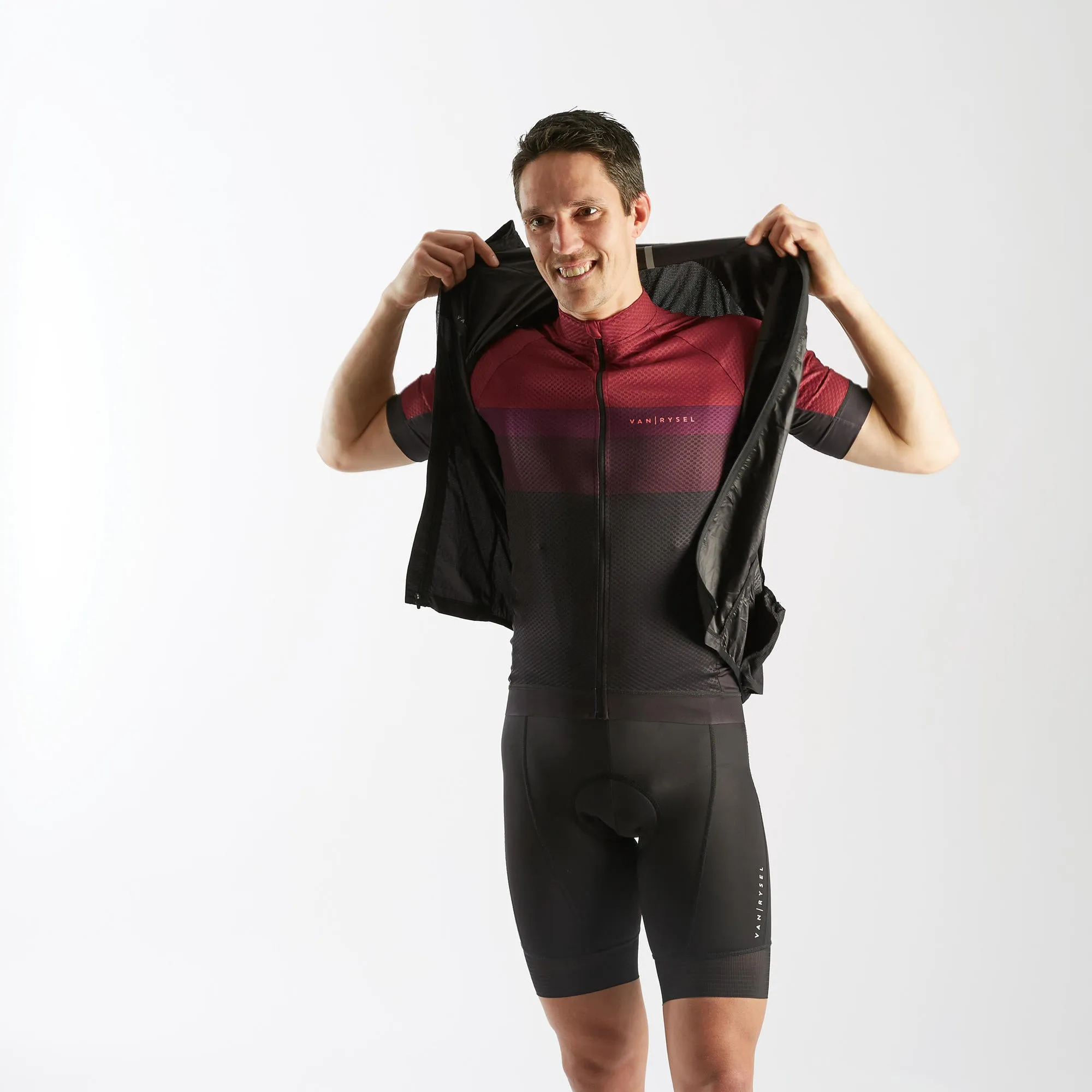 Van Rysel Men's Ultra-Light Sleeveless Road Cycling Windbreaker