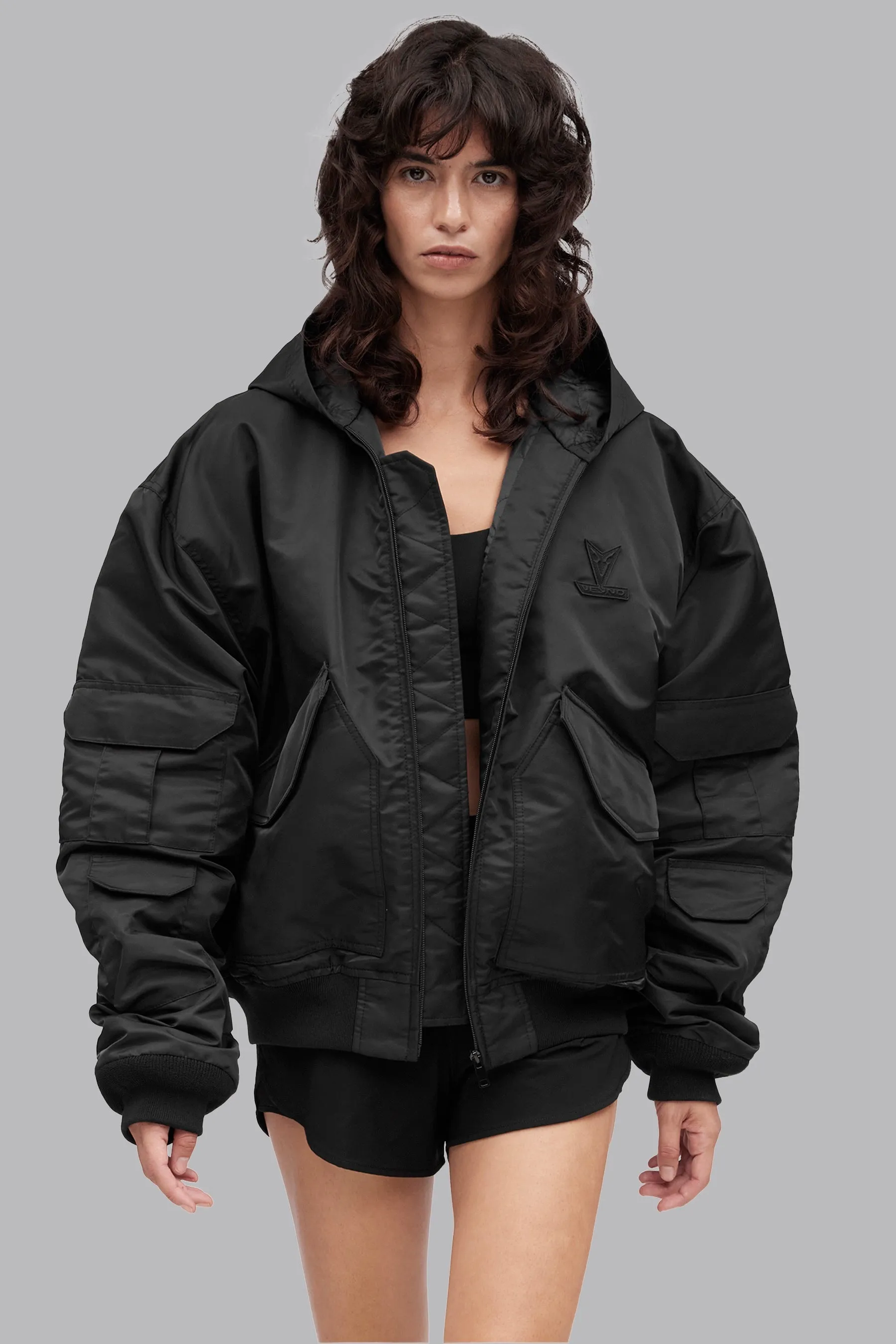 V_FLYTE BOXY BOMBER JACKET - Black