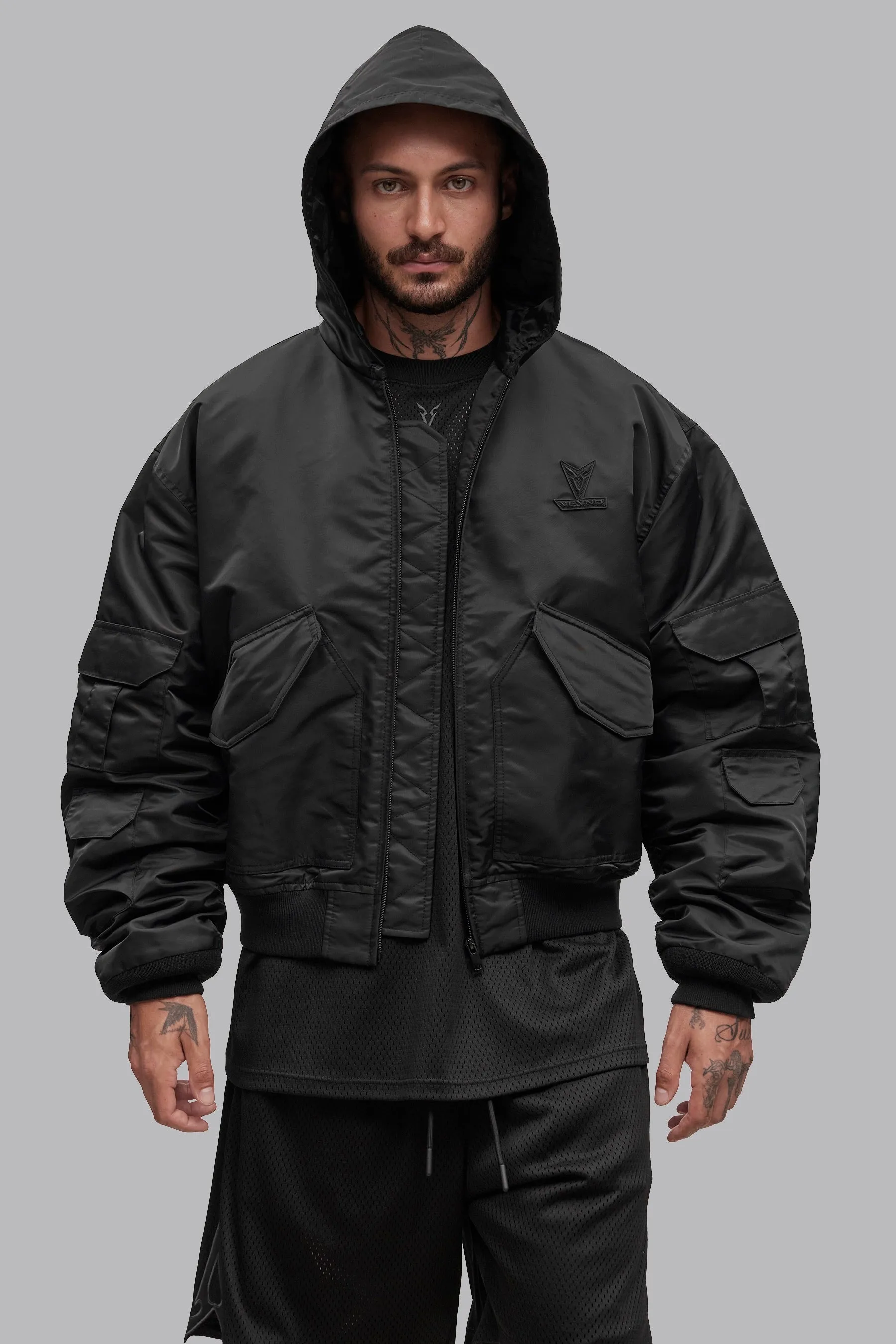 V_FLYTE BOXY BOMBER JACKET - Black