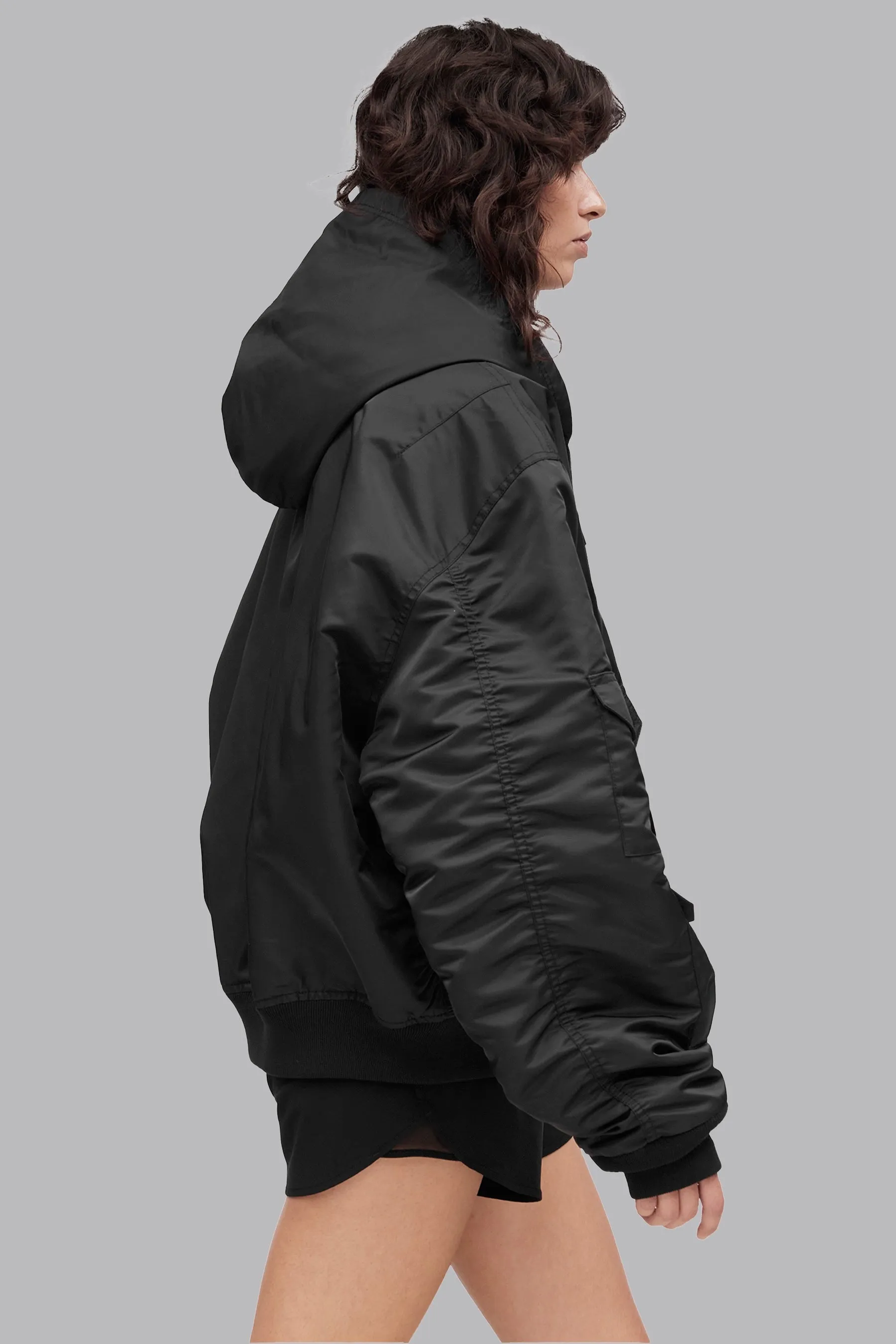 V_FLYTE BOXY BOMBER JACKET - Black