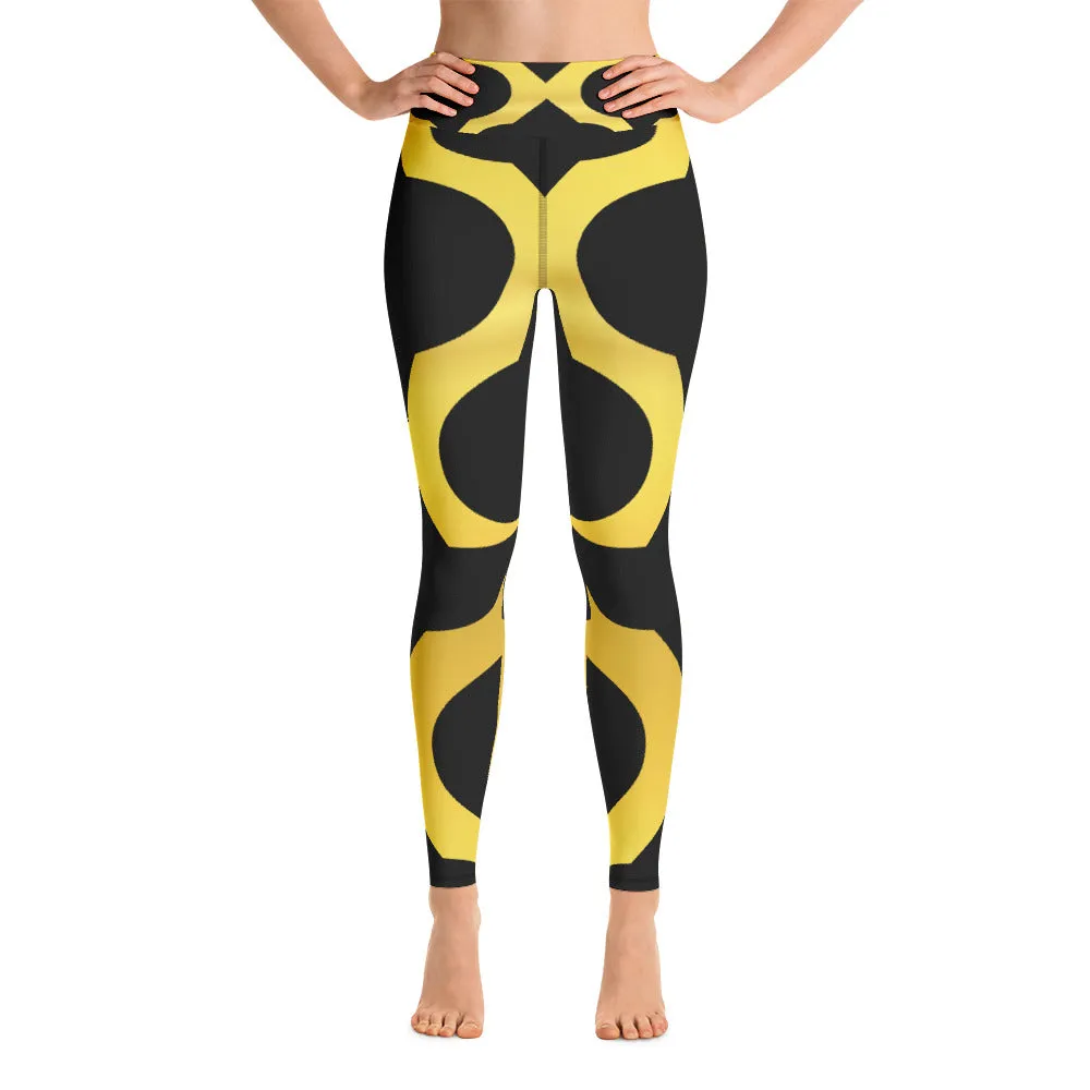 Yoga Leggings Gold and Black